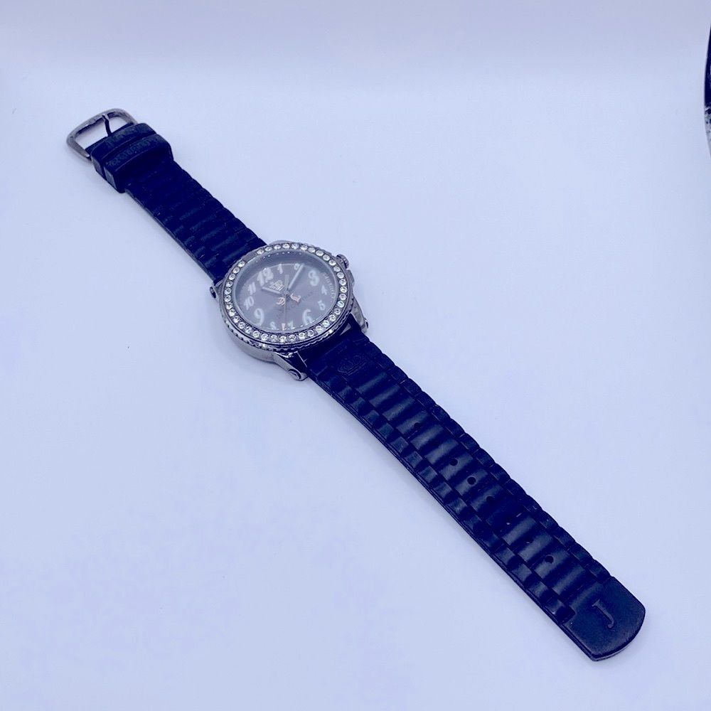 Working! Ladies Juicy Couture “Time For Couture” Rhinestone Bezel Watch